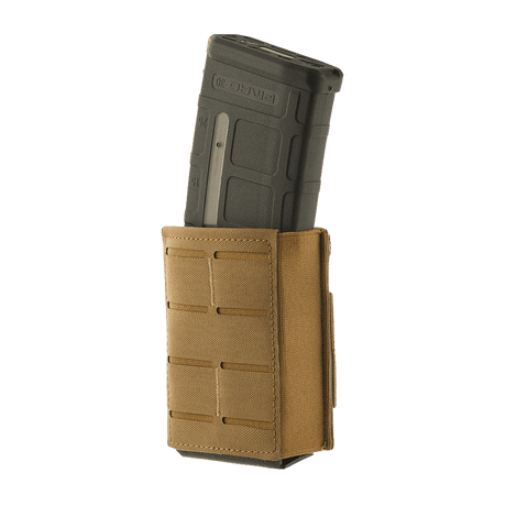 M-Tac magasinficka med resår (10 cm) Laser Cut i coyote med Kydexinsats och MOLLE-kompatibel montering, teknisk visning, galleri position 1.
