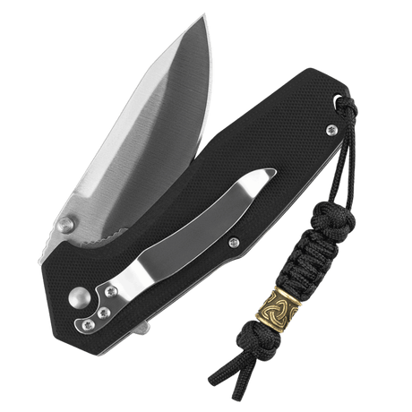 M-Tac Lanyard Skandinavisk Small Triquetra kniv med paracord och dekorativ pärla.