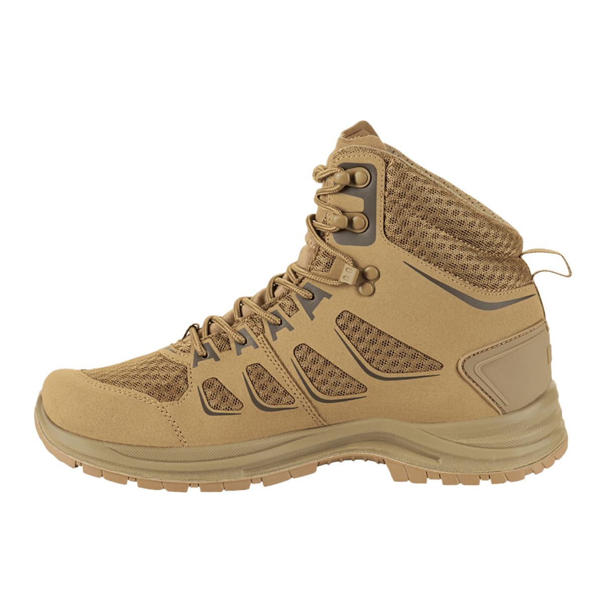 M-Tac Taktiske Sommerstøvler Iva i åndbart mesh og syntetisk nubuck, designet til komfort og ventilation i varmt klima.