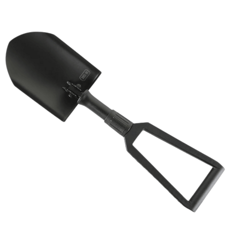 M-Tac hopfällbar spade med fodral för camping och outdoor med vikbar design för enkel transport och användning som spade och hacka.
