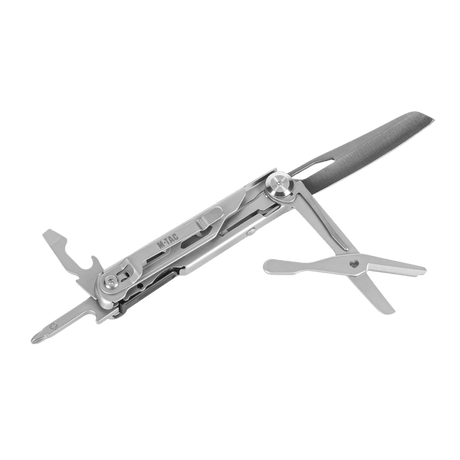 M-Tac Type 3 Foldekniv (5-i-1) Rostfritt stål, kompakt multikniv i rostfritt stål med knivblad, skruvmejslar, kapsylöppnare och sax.