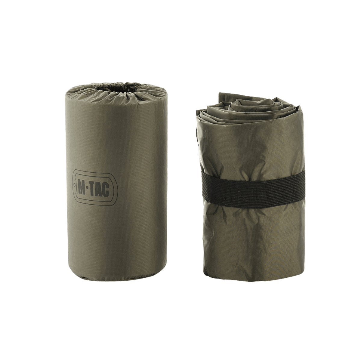 M-Tac Oppustelig Liggeunderlag 195x60 sammenrullet til kompakt transport og opbevaring, ideel til camping og outdoor brug.