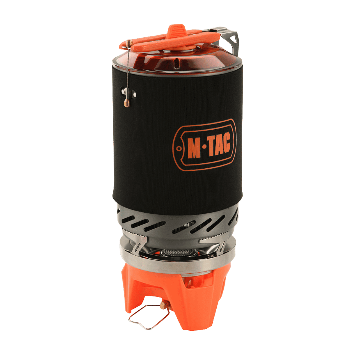 M-Tac Gasbrænder med Kedel, kompakt og effektivt madlavningssystem til friluftsliv, ideel til vandreture, camping og jagt.
