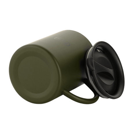 M-Tac Termokrus 400 ml – Rostfritt stål med lock, idealisk för utomhus, jakt och militärt bruk, dubbelväggigt vakuum håller drycker varma eller kalla.