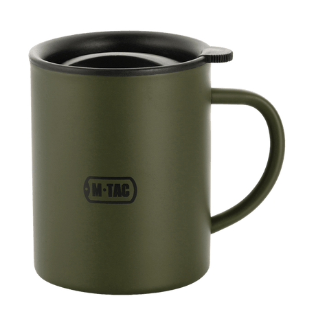 M-Tac Termokrus 400 ml – Rostfritt stål, robust och mångsidigt krus idealiskt för utomhusbruk, jakt och militärt bruk, håller drycker varma eller kalla.
