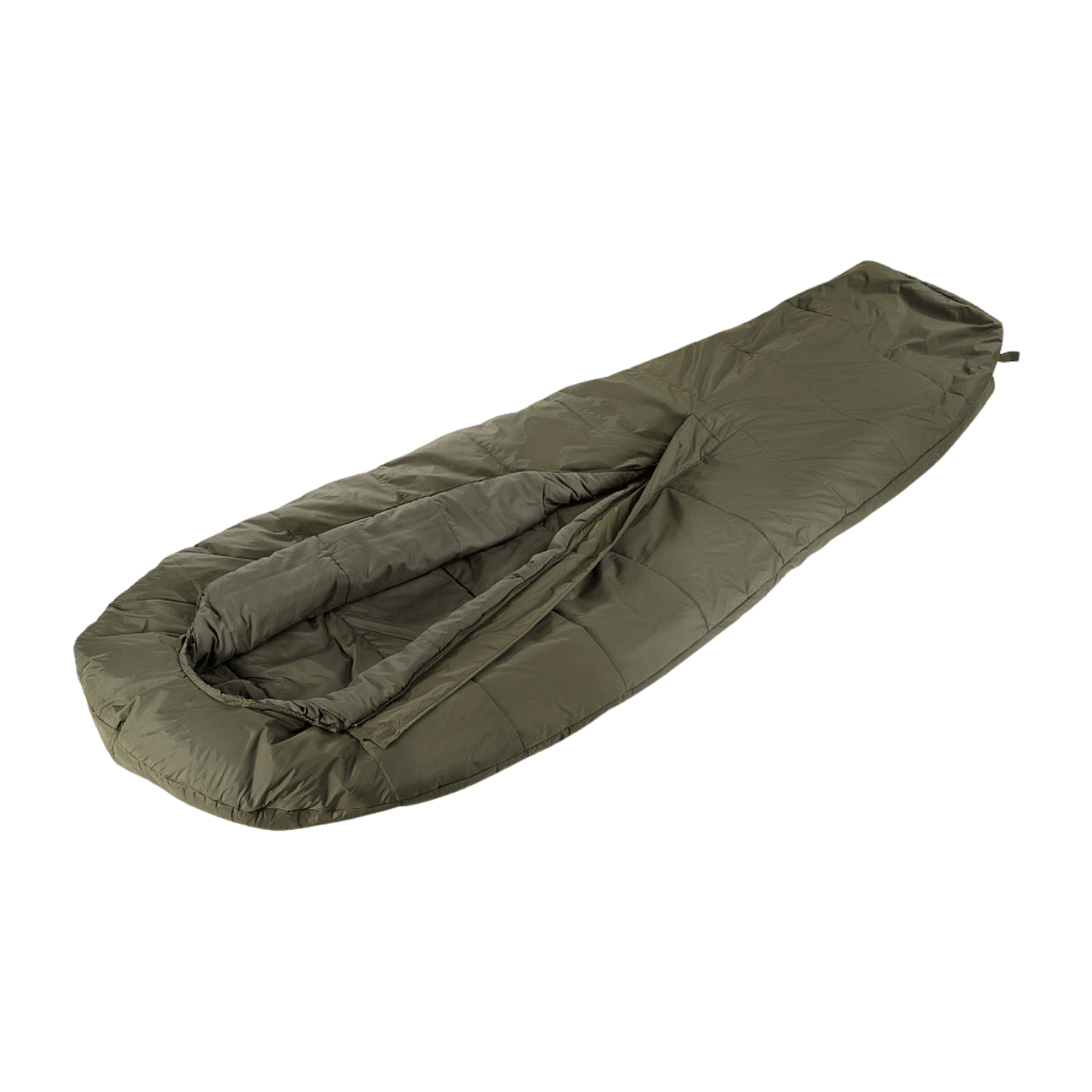 M-Tac Sovepose med Kompressionspose ideel til camping, -5°C til +5°C, med hætte og to-vejs lynlås.