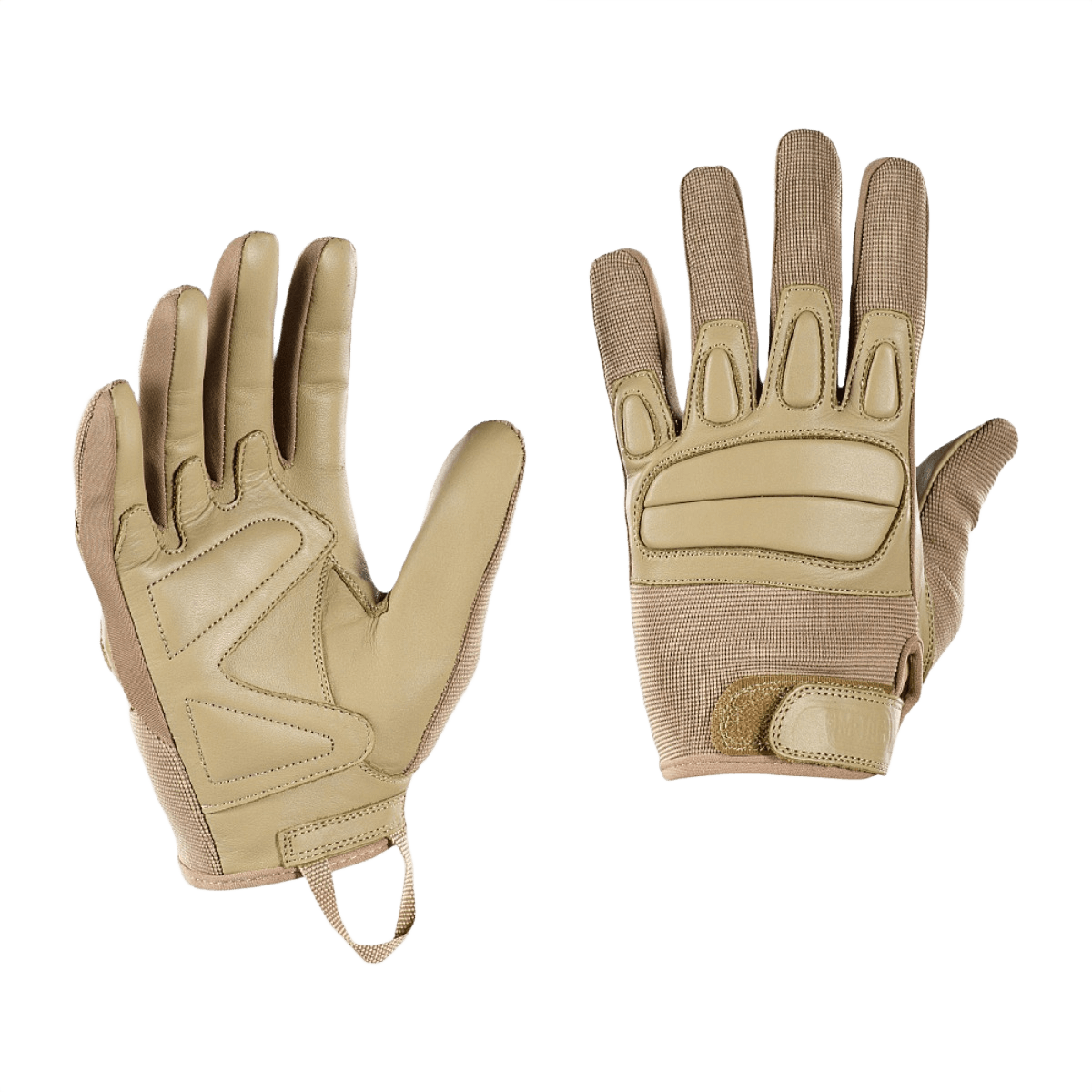 M-Tac Handsker Assault Tactical Mk.2 i ægte læder og syntetiske indsatser med stødabsorption og justerbar velcro.