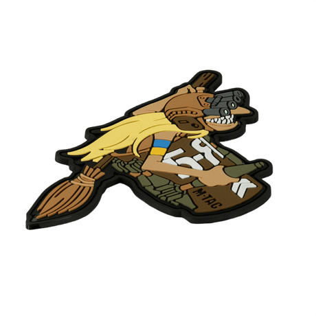 M‑Tac Patch Baba-Yaga Horizontal med 3D-effekt, visar en juniorsergeant med nattkikare och granater, PVC-material, hyllar ukrainska UAV.