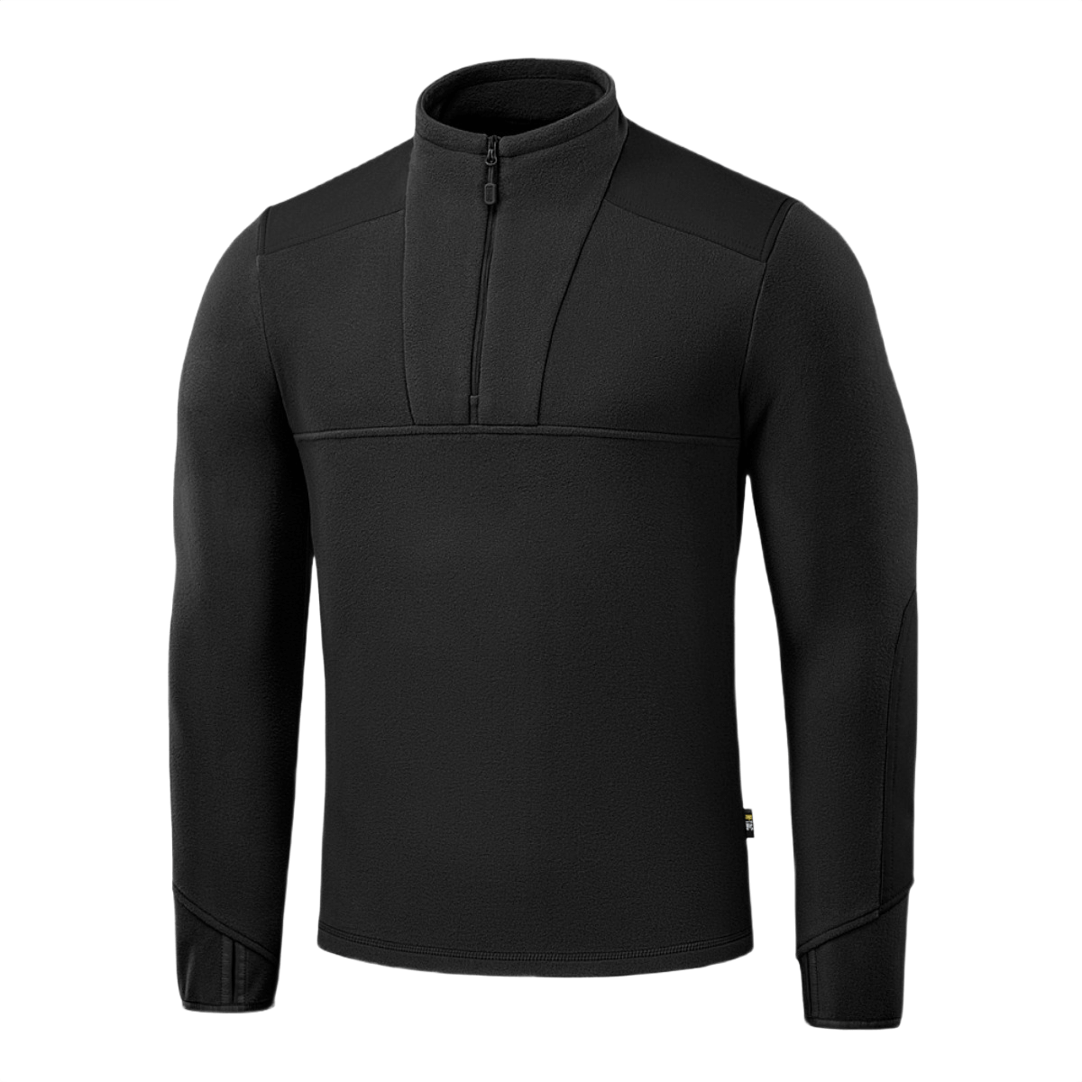 M-Tac Centurion Microfleece Jakke i sort med YKK-lynlås og forstærkede skuldre. Designet til varme og bevægelighed.