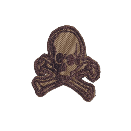 M-Tac Patch Old Skull Velcro morale-patch med skalle och korslagda ben, textil med 3D-effekt, 45x55 mm, enkel fästning.