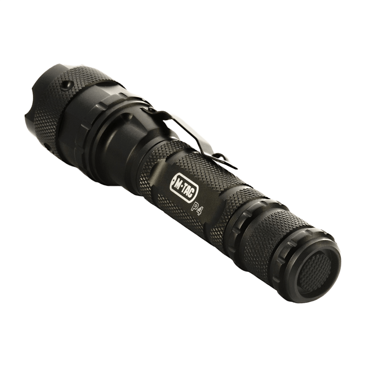 M-Tac Lommelygte P4 taktisk lommelygte med LED-lys i aluminium, fokuseret belysning til outdoor og hjemmet, 250 lumen, 137 mm, 92 g.
