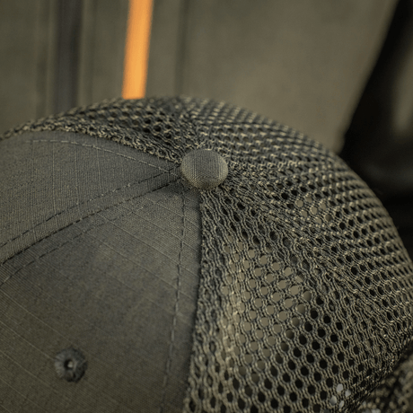 M-Tac Mesh Flex Ripstop Baseball Cap med mesh-paneler for optimal ventilation og komfort. Perfekt til udendørs brug.