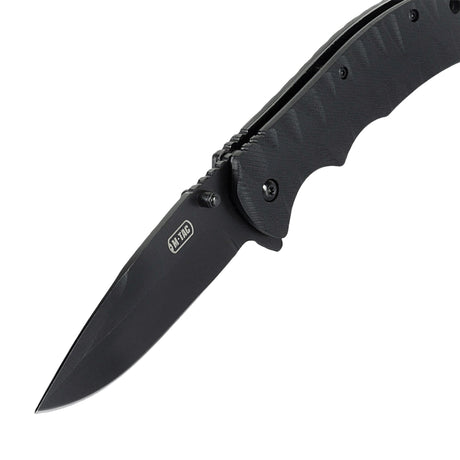 M-Tac Outdoor & Militär fällkniv - Type 4 med klinga i kromat rostfritt stål och G10-handtag, utmärkt EDC för taktisk användning.
