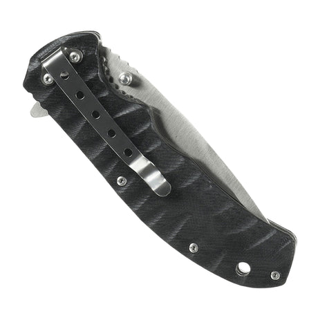 Stängd M-Tac Outdoor & Militär fällkniv - Type 4 med rostfri stålklinga och G10-handtag.