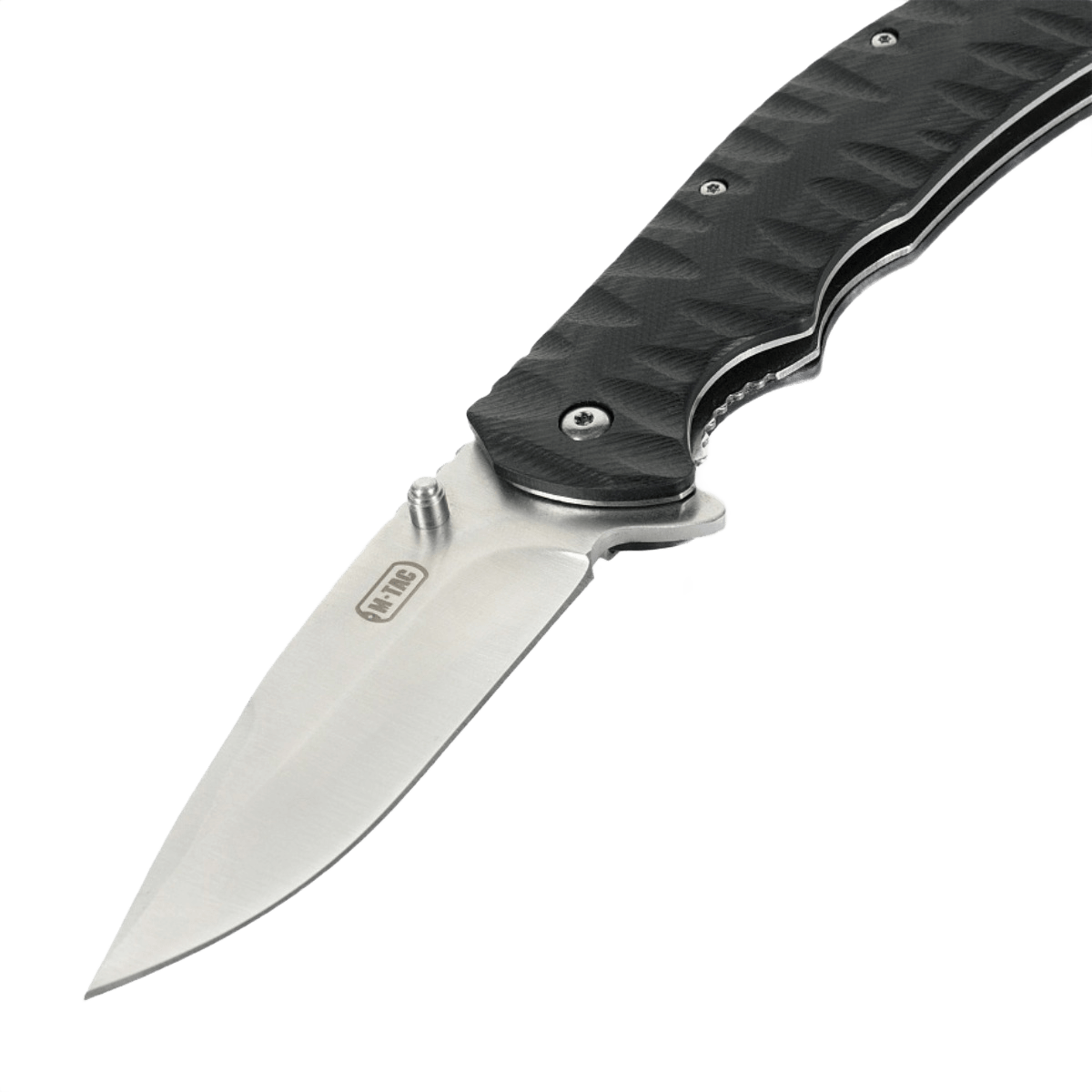 M-Tac Outdoor & Militær foldekniv - Type 8 med rustfri stålklinge og sort håndtag
