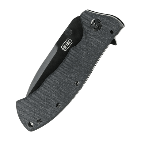 M-Tac Outdoor & Militär fällkniv - Type 7 i hopfällt läge. Lättviktsdesign med svart beläggning för EDC-utrustning.