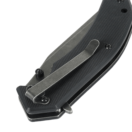 Klips på M-Tac Outdoor & Militär fällkniv - Type 8 i närbild.