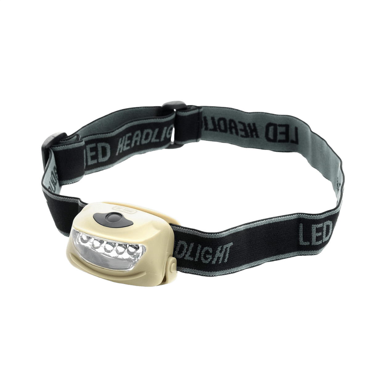 M-Tac Pandelygte 4+1 LED med elastisk hovedrem og flere lysindstillinger til udendørs brug.