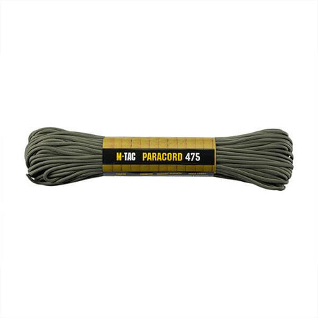M-TAC Paracord 475, robust nylonlina, perfekt för camping och outdooraktiviteter, tillverkad i slitstark nylon, 15 meter längd.