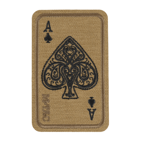 M-Tac Patch Ace Of Spades (Broderi) i Cordura 500D med Velcro, broderat motiv i färger, lämplig för kläder eller taktisk utrustning.