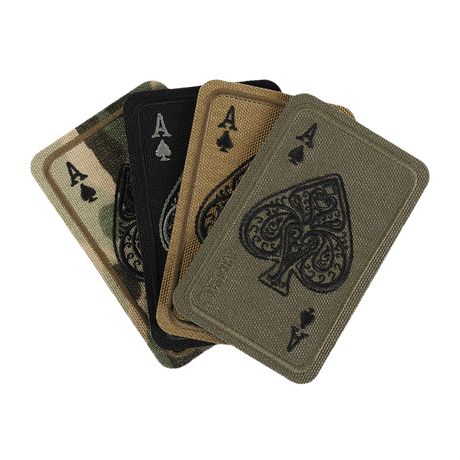 M-Tac Patch Ace Of Spades (Broderi) i Cordura 500D med Velcro, perfekt för kläder och utrustning i flera färger, 5 x 8 cm, broderat motiv.