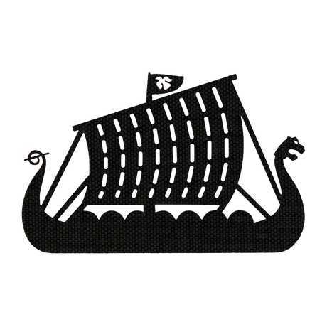 M-Tac Patch Drakkar Laser Cut – Vikingaskepp, Cordura 500D, perfekt för uniform eller väska, visar det ikoniska Drakkar-skeppet.