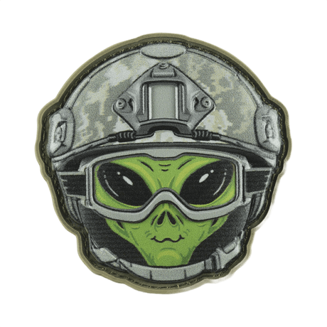 M-Tac Patch Emoji #14 med 3D-effekt, PVC-material, Velcro-fäste. Rolig morale patch med alienmotiv. Storlek: 6.5 x 6.5 cm.