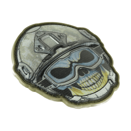 M-Tac Patch Emoji #5 - 3D PVC morale patch med Velcro, visar en rolig emoji med taktisk design. Perfekt för kläder eller utrustning, storlek 6.5 cm.