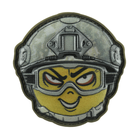 M-Tac Patch Emoji #23 i PVC med 3D-effekt. Taktisk morale patch med Velcro för kläder och utrustning. Roligt emoji-tryck, 6.5 x 6.5 cm.