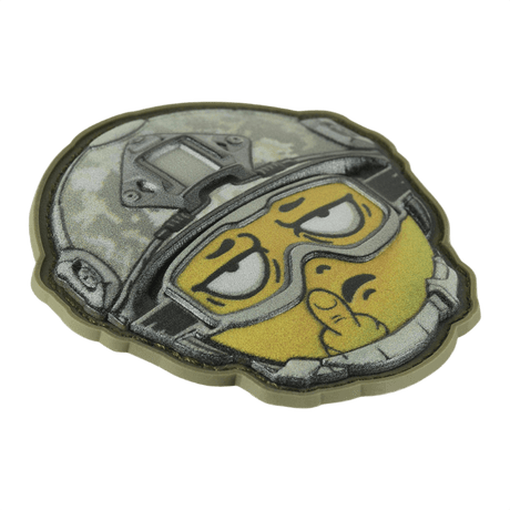 M-Tac Patch Emoji #24 med 3D-effekt och Velcro. Taktisk PVC morale patch, roligt tillbehör för kläder, väska eller utrustning. Storlek 6.5x6.5 cm.
