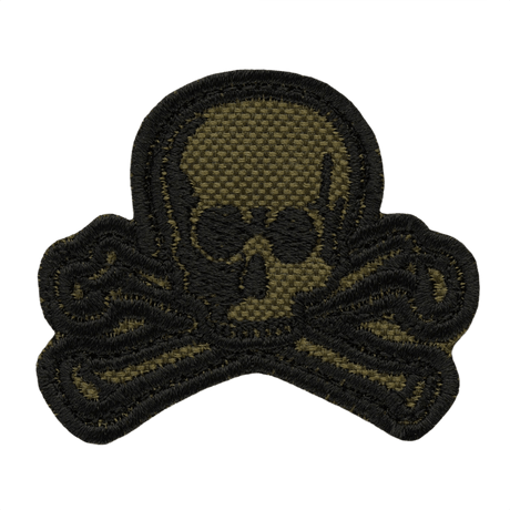 Taktisk M-Tac Patch Old Skull Velcro morale-patch med 3D-effekt, textilmaterial. Enkel fästning på utrustning, 45x55mm storlek.