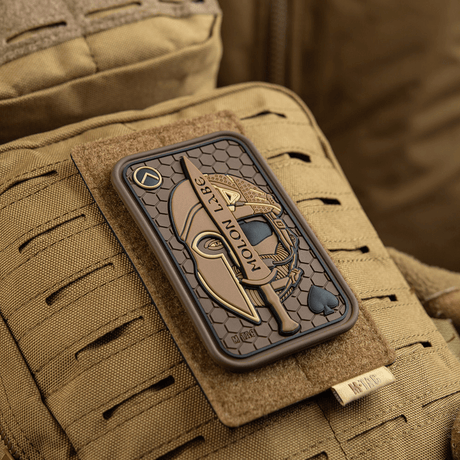 M-Tac Patch Molon Labe 3D PVC taktisk morale-patch med spartanmotiv, 3D-effekt och Velcro-fäste på uniform