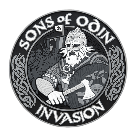 M-Tac Patch Sons of Odin 3D Velcro med vikingamotiv, 80 mm PVC morale-patch för uniform eller utrustning, perfekt för strid och fritid