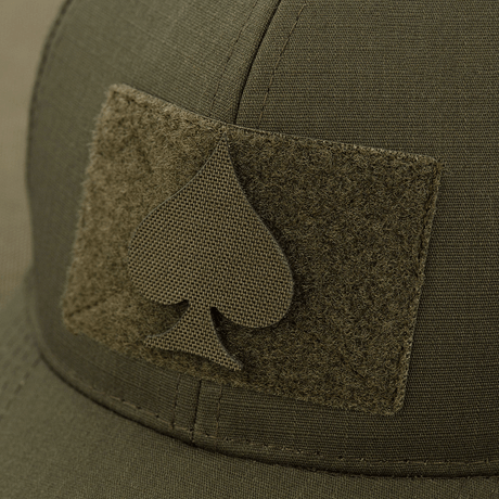 M-Tac Patch Spades Laser Cut på keps, taktisk patch med Velcro, hållbart Cordura 500D-material, 'Ace of Spades'-design