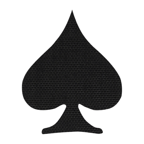 M-Tac Patch Spades Laser Cut i Cordura 500D med Velcro-baksida, inspirerad av 'Ace of Spades', för militär och taktisk användning