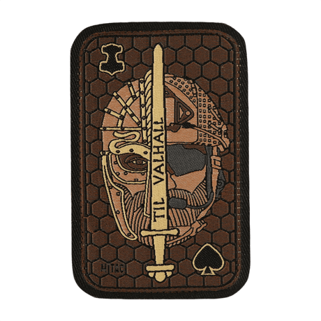 M-Tac Patch Till Valhall Ace Jacquard morale patch inspirerad av norska soldaters ritualer, textil Jacquard, svart Velcro, 108x68 mm.
