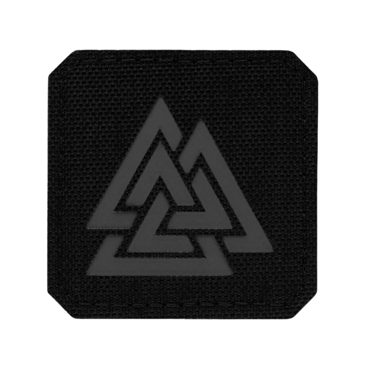 M-Tac Patch Valknut Laser Cut Odin symbol - Sort patch med indgraverede Odin symboler i geometrisk mønster.