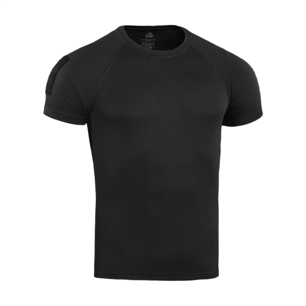 M-Tac T-Shirt Raglan Sweat-Wicking Tactical Summer sort kortærmet t-shirt til aktive dage, hurtigtørrende og elastisk for optimal komfort