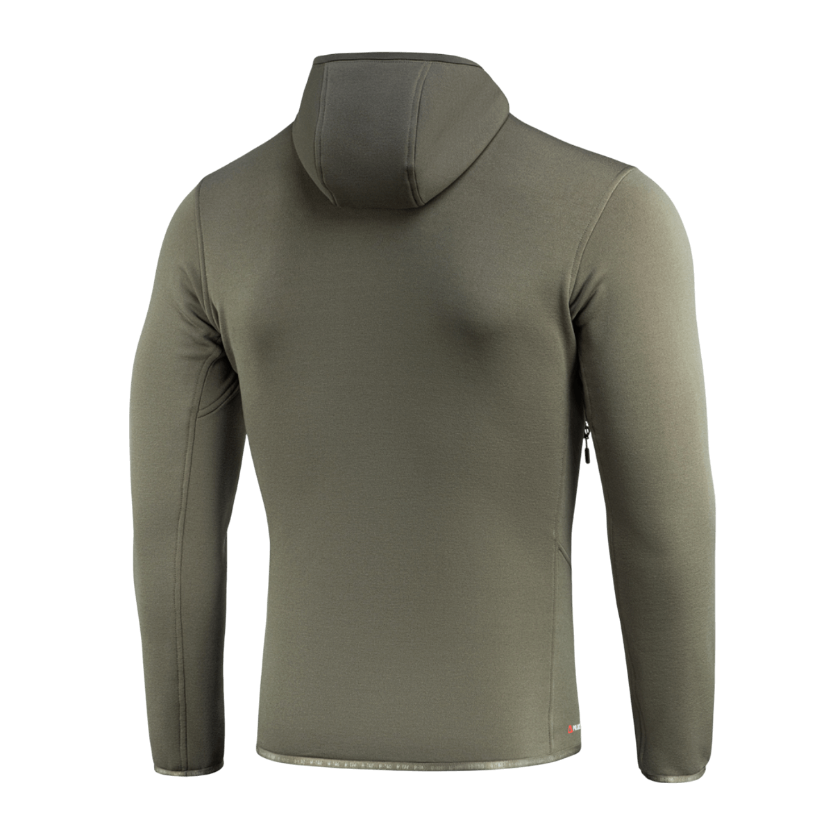 M-Tac Shadow Polartec Fleece Sweatshirt i olivengrøn med lav profil hætte, bagudsigt, fremstillet af slidstærkt Polartec® materiale.