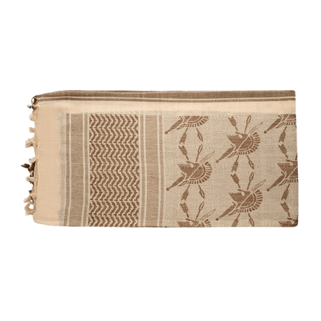 M-Tac Shemagh Tørklæde Spartan i 100% bomuld, beskytter mod sol, sand og vind. Taktisk design med Spartan-mønster. Størrelse 110 x 110 cm.