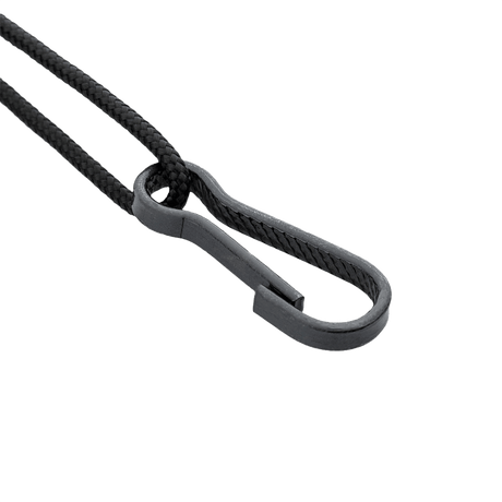 M-Tac Safety Cord med D-ring til sikker fastgørelse af udstyr som pistol, kniv og lygte. Fremstillet af paracord og PVC med en trækstyrke på 50 kg.