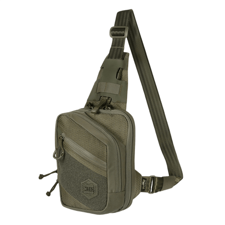 M-Tac Sling pistolväska Elite Hex med Velcro, justerbar axelväska, slitstarkt Cordura, camouflagemönster, praktisk för EDC.