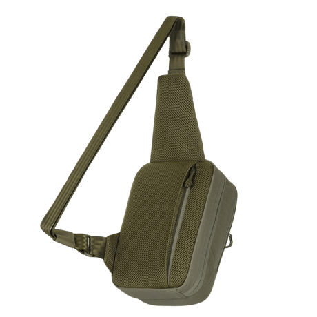 M-Tac Sling pistolväska Elite Hex med Velcro i grönt, slitstarkt Cordura-material, ideal för bekväm dold bäring av vapen.