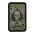 M-Tac Patch Ace of Spades morale patch med spar es og kranie, vintage look, lavet af Cordura 500D, måler 87x54 mm, velcro montering.
