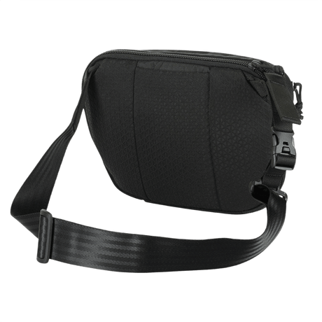 M-Tac Sphaera Hex Hardsling Bag Large Elite i svart med justerbar rem och robust dragkedja, sedd från sidan.
