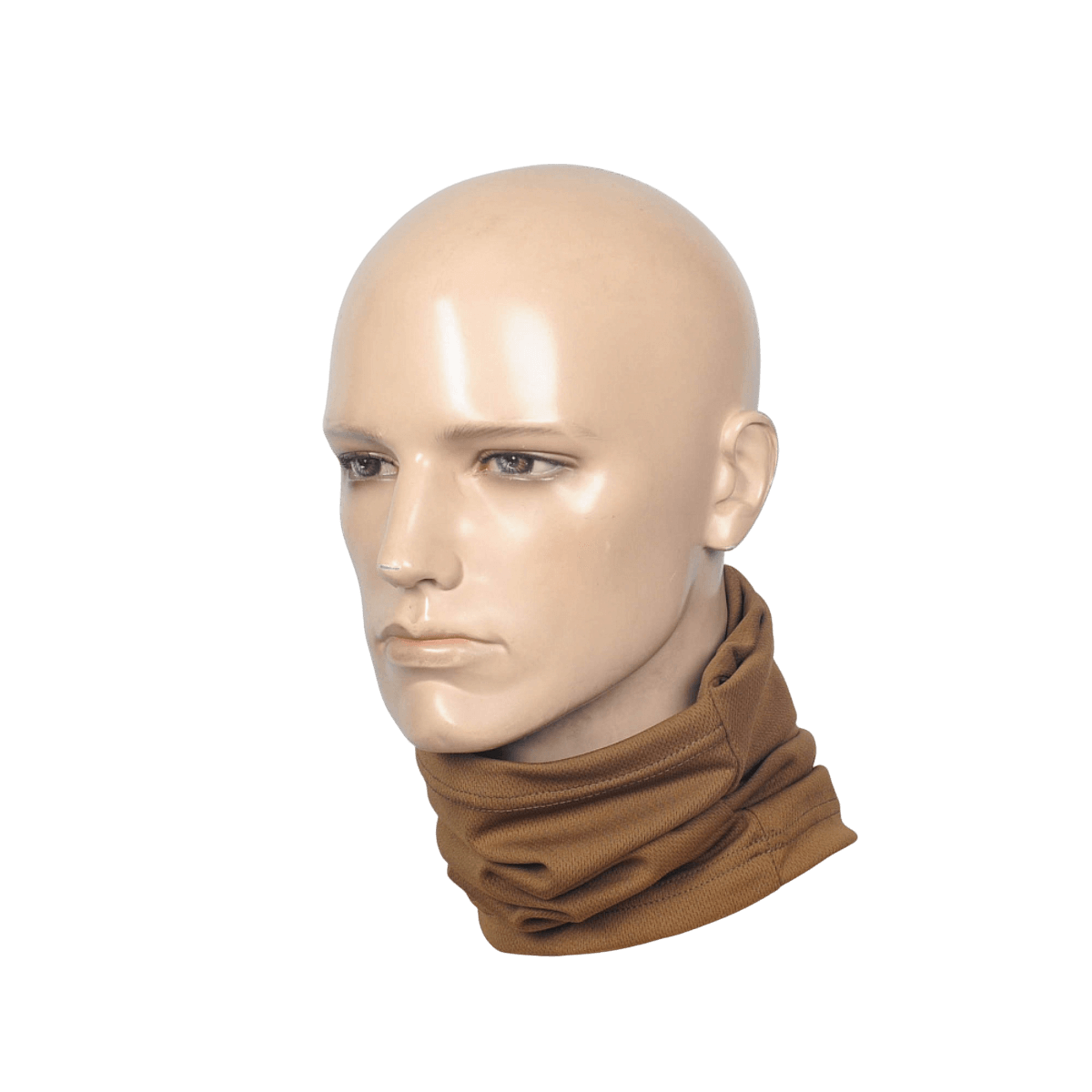 M-Tac Sweating Ninja-Balaclava på mannequin, ideel til udendørs aktiviteter, beskytter mod støv og holder huden tør, lavet af 100% polyester.