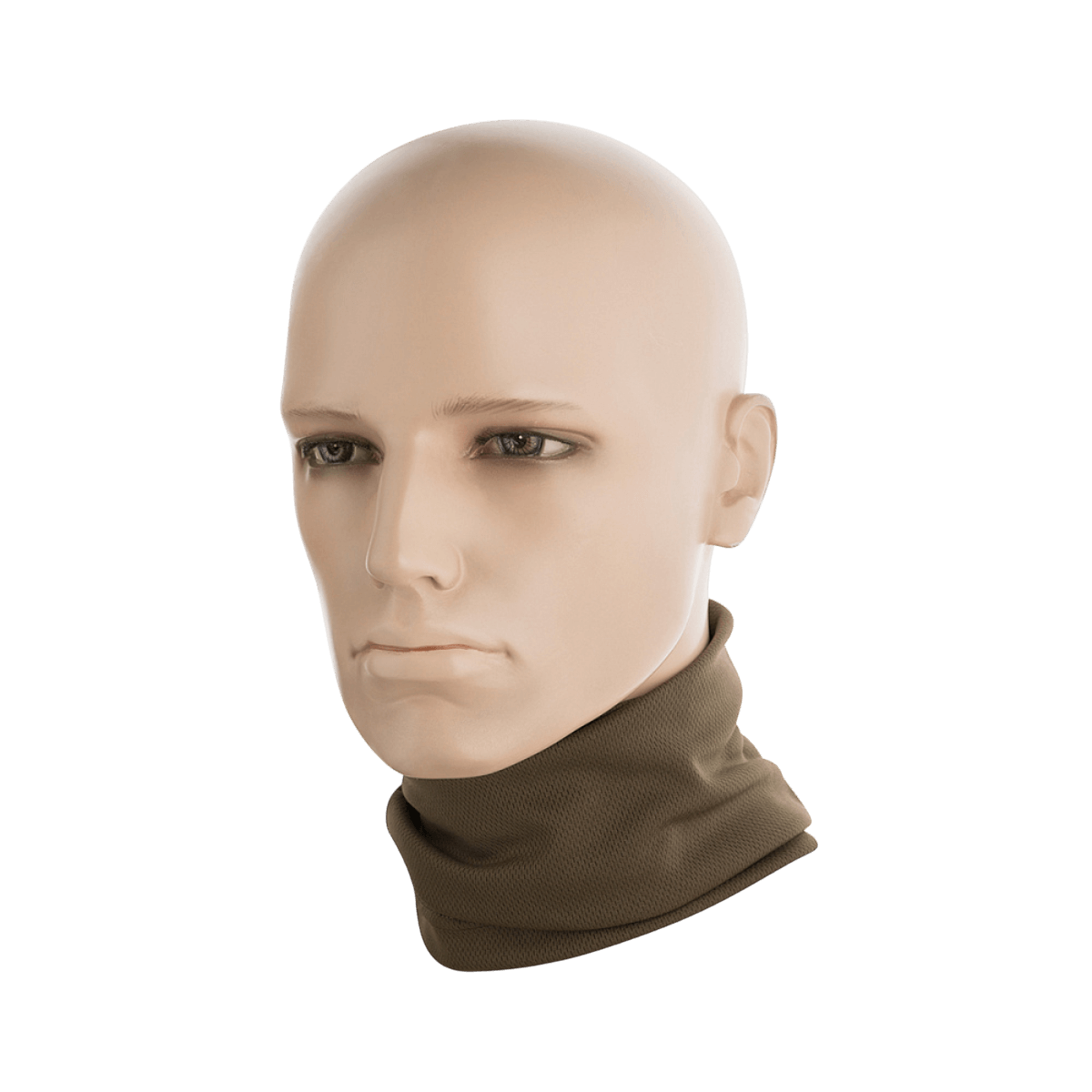 M-Tac Sweating Ninja-Balaclava i khaki, åndbar polyester beskytter mod støv og holder huden tør, perfekt til udendørs aktiviteter.