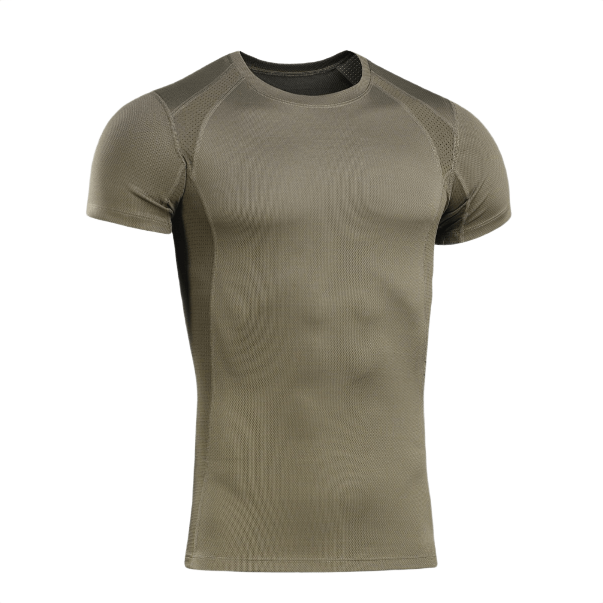 M-Tac T-Shirt Sweat-Wicking Athletic Gen.II i olivengrøn til træning, fremstillet af svedtransporterende 100% polyester materiale.