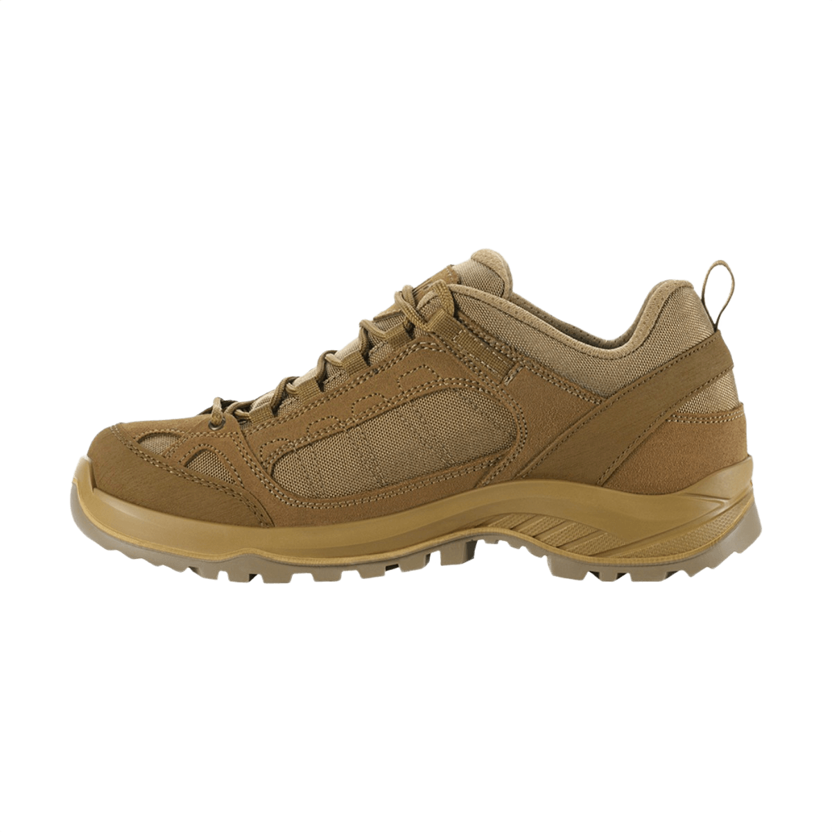 M-Tac Sneakers Tactical Demi-Season Pro Line i suede og Cordura med patenteret Vibram-sål, designet til træning og taktiske aktiviteter.