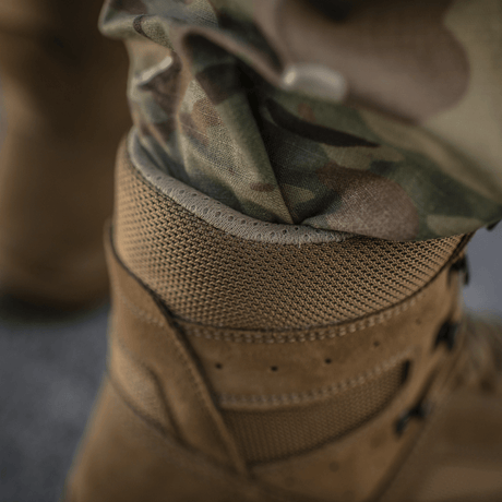 M-Tac taktiska sommarskor i hållbart läder och Cordura® mesh för komfort i varm, utmanande terräng. EU-tillverkad